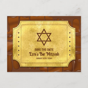 Chocolade Golden Ticket Bar Mitzvah Sla de datum o Briefkaart