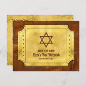 Chocolade Golden Ticket Bar Mitzvah Sla de datum o Briefkaart (Voorkant / Achterkant)