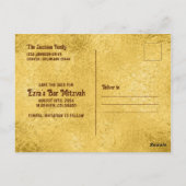 Chocolade Golden Ticket Bar Mitzvah Sla de datum o Briefkaart (Achterkant)