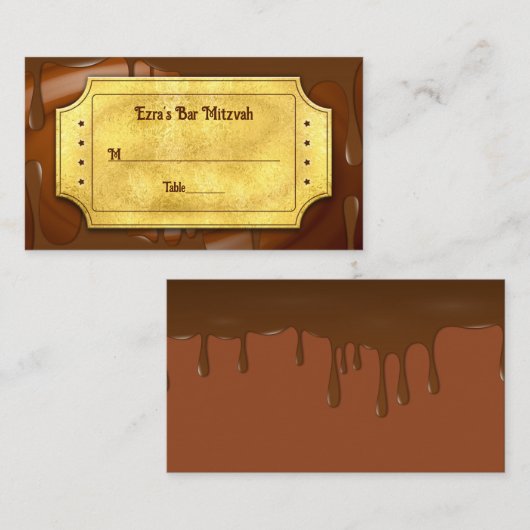 Chocolade Golden Ticket Bar of Bat Mitzvah (Voorkant / Achterkant)