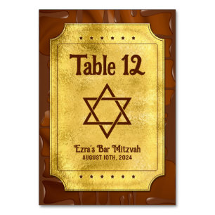 Chocolade Golden Ticket Bar of Bat Mitzvah Kaart