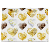 Chocolade Goud Wit Harten Verjaardag Groot Cadeauzakje (Voorkant)