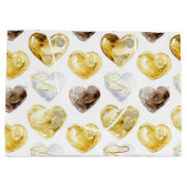 Chocolade Goud Wit Harten Verjaardag Groot Cadeauzakje (Achterkant)