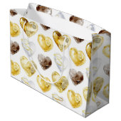 Chocolade Goud Wit Harten Verjaardag Groot Cadeauzakje (Achterkant Gekanteld)