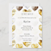 Chocolade Goud Wit Harten Verjaardag Kaart (Voorkant)