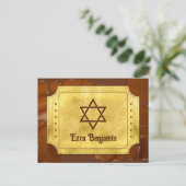 Chocolade Gouden Ticket Bar Mitzvah Dankjewel Briefkaart (Staand voorkant)