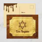 Chocolade Gouden Ticket Bar Mitzvah Dankjewel Briefkaart (Voorkant / Achterkant)