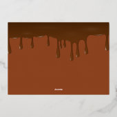 Chocolade Gouden Ticket Bar Mitzvah of Bat Mitzvah Folie Uitnodiging (Achterkant)