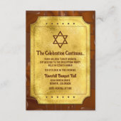 Chocolade Gouden Ticket Bat Bar Mitzvah Receptie Informatiekaartje (Voorkant)