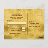 Chocolade Gouden Ticket Bat Bar Mitzvah RSVP Briefkaart (Achterkant)
