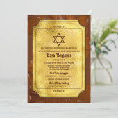 Chocolade Gouden Ticket Bat Mitzvah of Bar Mitzvah Kaart (Staand voorkant)