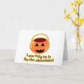 Chocolade Halloween Kaart (Gele Bloem)