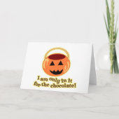 Chocolade Halloween Kaart (Voorkant)
