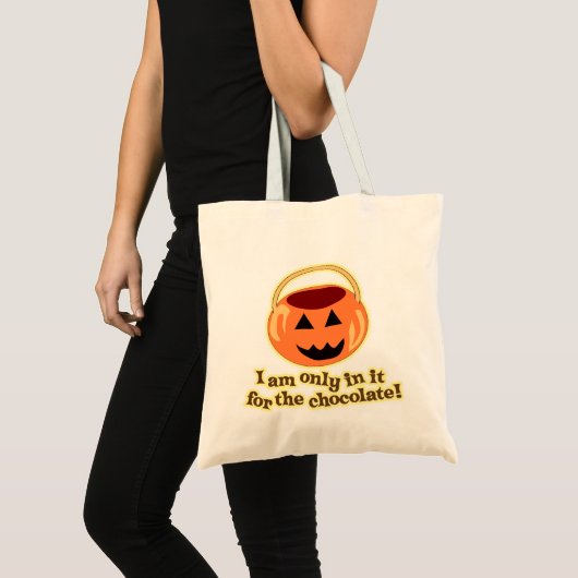 Chocolade Halloween truc voor het behandelen van p Tote Bag (Voorkant (product))