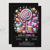 Chocolade Happy Candyland Digitale Verjaardag Kaart (Voorkant / Achterkant)