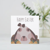 Chocolade Happy Paaster Bunny Carrots Kraft Kaart (Staand voorkant)