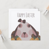 Chocolade Happy Paaster Bunny Carrots Kraft Kaart (Voorkant / Achterkant in situ)