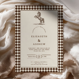 Chocolade Harlekijn Paard Huwelijk Kaart