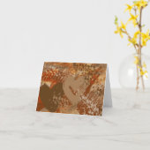 Chocolade Hart Abstracte Patroon Opmerking Kaart (Gele Bloem)