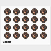 Chocolade hart dank je bruin getint lief zoet ronde sticker (Vel)