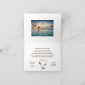 Chocolade hart en vlinders bruiloft dank u bedankkaart (Binnen)