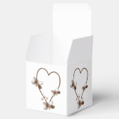Chocolade hart en vlinders ontwerp bruiloft bedankdoosjes (Geopend)