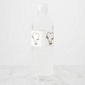 Chocolade hart en vlinders ontwerp bruiloft waterfles etiket (Achterkant)