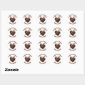 Chocolade hart realistisch lief zoete snoepgunstig ronde sticker (Vel)