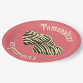 Chocolade hart roze schattig liefde papieren bordje (Gekanteld)