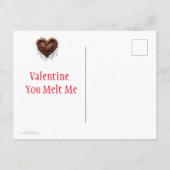 Chocolade hart Valentijn Briefkaart (Achterkant)