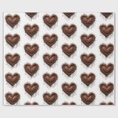 Chocolade hart Valentijn Cadeaupapier (Vlak)