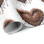 Chocolade hart Valentijn Cadeaupapier (Rol Hoek)