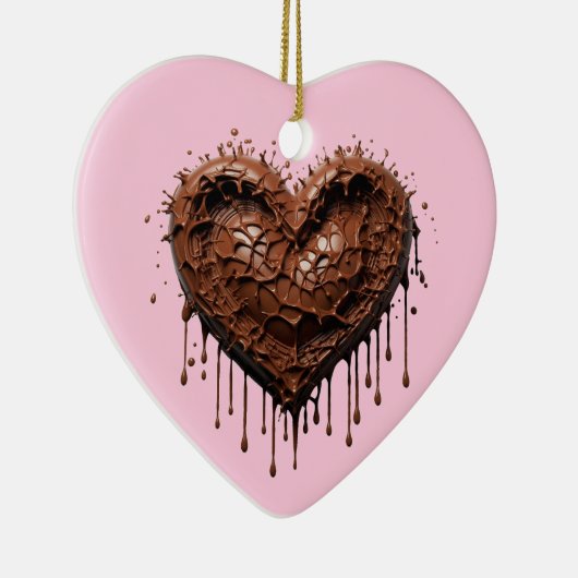 Chocolade hart Valentijn Keramisch Ornament (Rechts)
