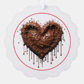 Chocolade hart Valentijn Ornament Kaart (Voorkant)