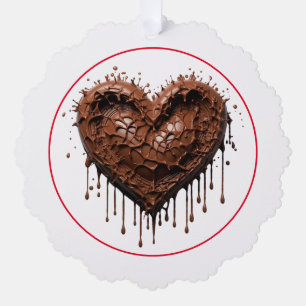 Chocolade hart Valentijn Ornament Kaart