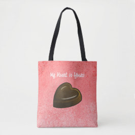 Chocolade Hart Valentijnsdag Tote Bag