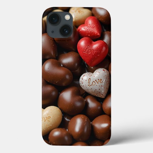 Chocolade harten telefoonhoesje Case-Mate iPhone case (Achterkant)