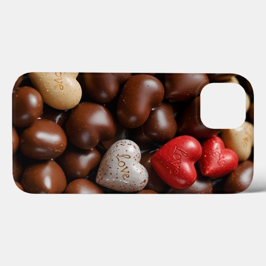Chocolade harten telefoonhoesje Case-Mate iPhone case (Achterkant (horizontaal))