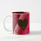 Chocolade Harten Tweekleurige Koffiemok (Links)