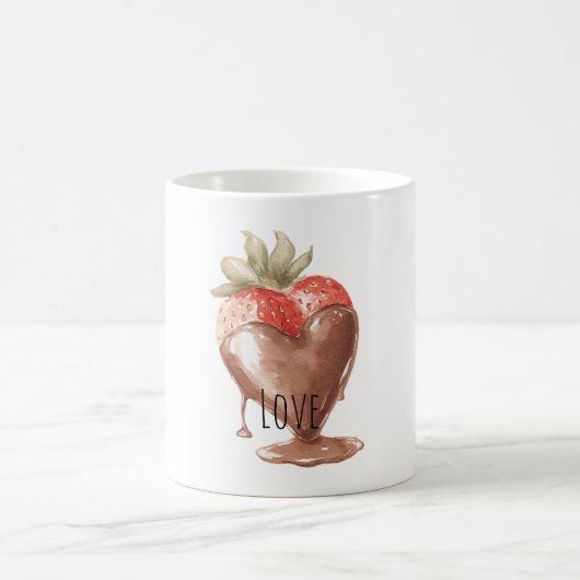 Chocolade Hartje Met Aardbei Koffiemok (Center)