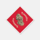 Chocolade hartje rood cute liefde servet (Hoek)