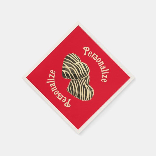 Chocolade hartje rood cute liefde servet (Hoek)