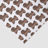 Chocolade Havanese Mooie Cartoon Hond Patroon Tissuepapier (Detail)