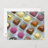 Chocolade Heart Box Briefkaart (Voorkant / Achterkant)