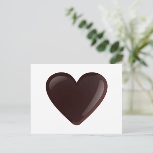 Chocolade Heart Briefkaart (Staand voorkant)