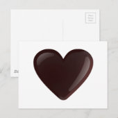 Chocolade Heart Briefkaart (Voorkant / Achterkant)