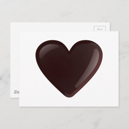 Chocolade Heart Briefkaart (Voorkant / Achterkant)