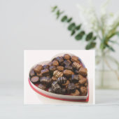 Chocolade Heart Briefkaart (Staand voorkant)