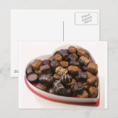 Chocolade Heart Briefkaart (Voorkant / Achterkant)