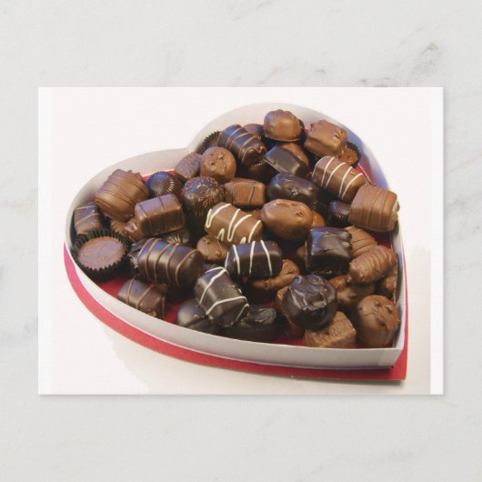 Chocolade Heart Briefkaart (Voorkant)